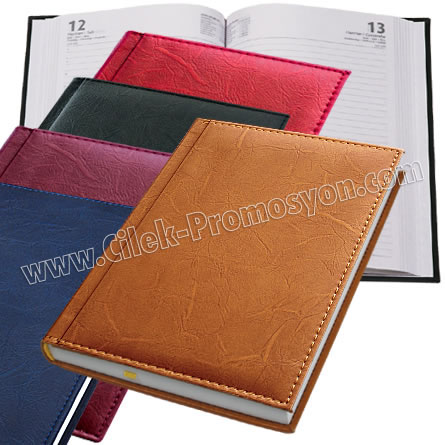 14x20 Günlük Ajanda - Thermo Deri - Dikişli