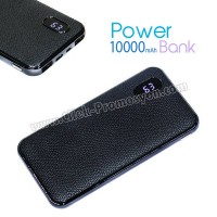 Deri Seyyar Şarj 10000 mAh - Dijital Göstergeli - 2 Çıkışlı APB3824