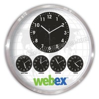 Ucuz Promosyon Metal Dünya Saatleri Beşli Duvar Saati 60 Cm Alüminyum AS20571