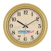Toptan Ucuz Promosyon Duvar Saati Altın 37 Cm AS20115-BG