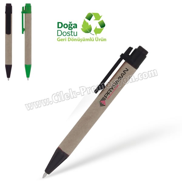 Geri Dönüşümlü Kalem - Kraft Gövdeli Tükenmez