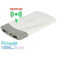 Ucuz Promosyon Kablosuz PowerBank 10000 mAh - 2 Çıkışlı APB3808 Ucuz Promosyon Kablosuz PowerBank 10000 mAh - 2 Çıkışlı APB3808