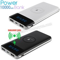 Ucuz Promosyon Kablosuz PowerBank 10000 mAh - Dijital Göstergeli - 2 Çıkışlı APB3810