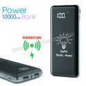 Toptan Ucuz Promosyon Kablosuz PowerBank 10000 mAh - Işıklı Baskı - Dijital Ekranlı APB3834