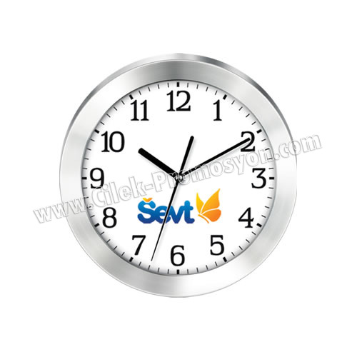 Metal Duvar Saati 25 Cm Çelik