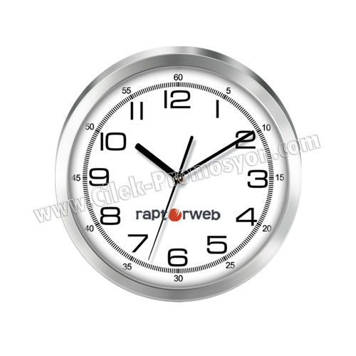 Metal Duvar Saati 25 Cm Çelik