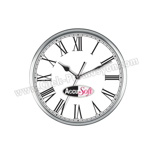 Metal Duvar Saati 25 Cm Çelik