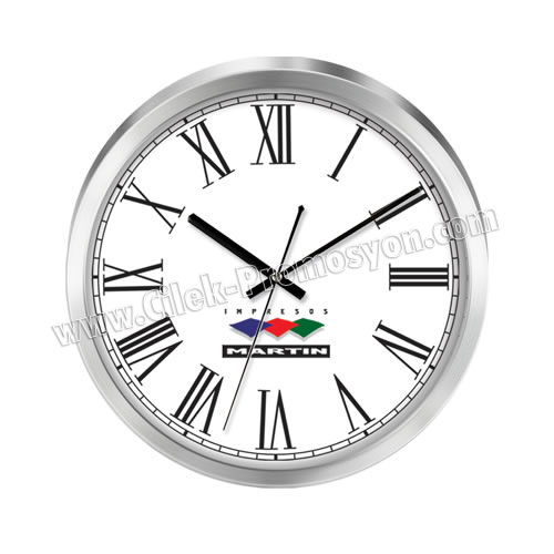 Metal Duvar Saati 30 Cm Çelik