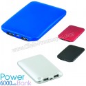 Toptan Ucuz Promosyon Metal PowerBank 6000 mAh - 2 Çıkışlı APB3820