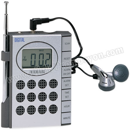 Mini Radyo Dijital Saatli ve Kulaklıklı