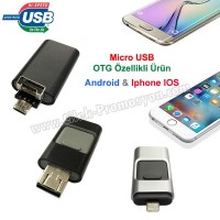 Ucuz Promosyon OTG Flash Bellek 16 GB - Android ve IOS Iphone OTG Özellikli AFB3257 Ucuz Promosyon OTG Flash Bellek 16 GB - Android ve IOS Iphone OTG Özellikli AFB3257