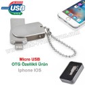 Toptan Ucuz Promosyon OTG Flash Bellek 16 GB - IOS Iphone OTG Özellikli - Metal AFB3253