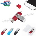 Toptan Ucuz Promosyon OTG Flash Bellek 16 GB - OTG Özellikli - Metal Koruyuculu AFB3297-16