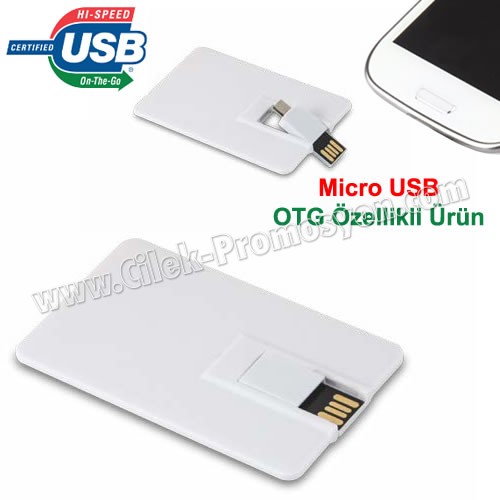 OTG Flash Bellek 8 GB - Kredi Kartı Formunda