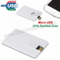 Ucuz Promosyon OTG Flash Bellek 8 GB - Kredi Kartı Formunda AFB3256 Ucuz Promosyon OTG Flash Bellek 8 GB - Kredi Kartı Formunda AFB3256
