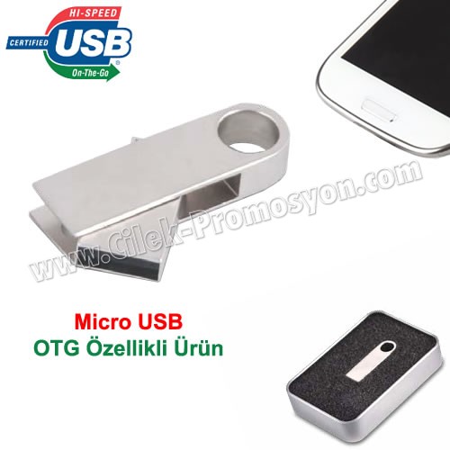 OTG Flash Bellek 8 GB - OTG Özellikli - Metal