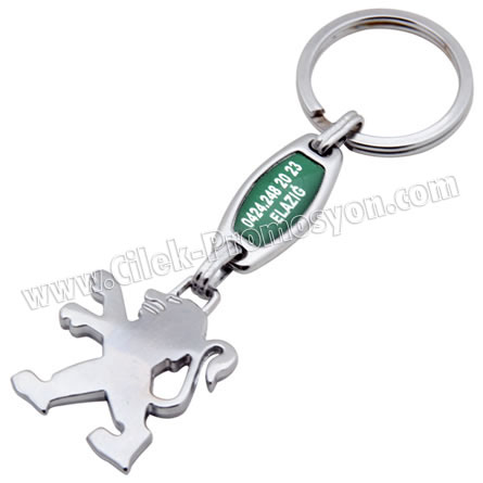 Oto Armalı Metal Peugeot Anahtarlık