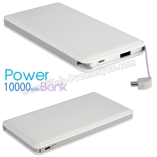 PowerBank 10000 mAh - Kendinden Kablolu