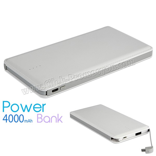 PowerBank 4000 mAh - Kendinden Kablolu