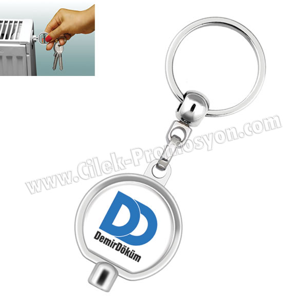 Purjör Anahtarı Anahtarlık Metal Oval Tek Taraflı