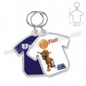 Toptan Ucuz Promosyon T-shirt Anahtarlık Şeffaf Çift Taraflı AA1560-T