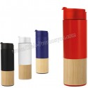 Toptan Ucuz Promosyon Termos Bardak - Kupa - Mug 360 mL - Kulpsuz - Metal & Bambu ATM21163