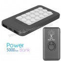 Toptan Ucuz Promosyon Vantuzlu PowerBank 5000 mAh - Işıklı Baskı Alanı - 2 Çıkışlı APB3807