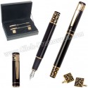 Toptan Ucuz Promosyon Vip Kalem Seti Dolma ve Roller Kalem GKS2437-A