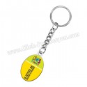 Toptan Ucuz Promosyon Zincirli Metal Anahtarlık Dik Oval - Çift Taraflı AA1566-OD